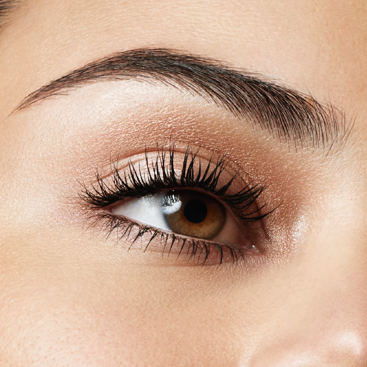 Gros plan sur des cils et un sourcil soignés